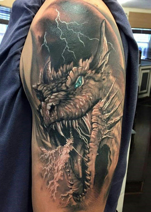 Traditional Dragon Head Tattoo Traditional Dragon Head Tattoo