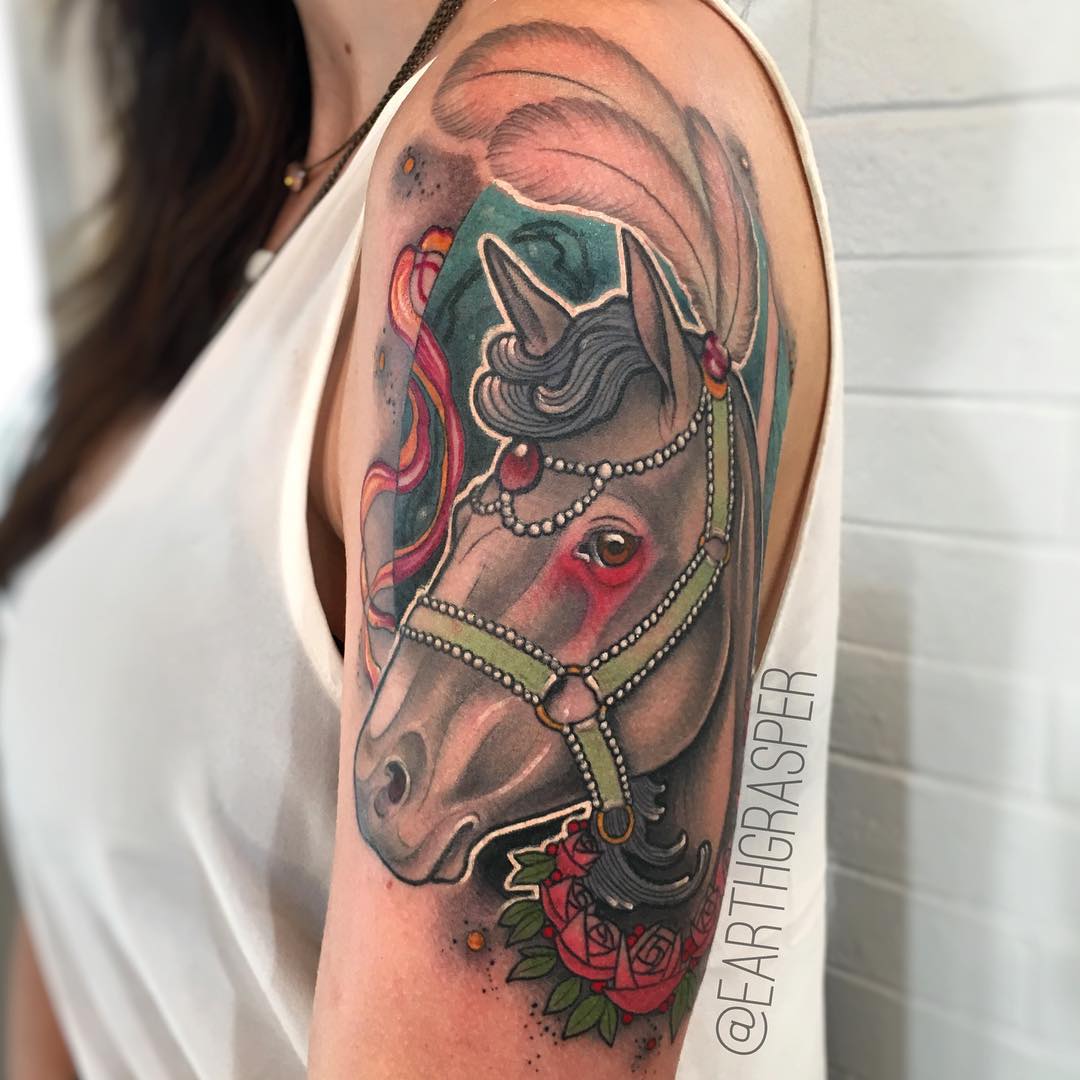 Traditional Horse Head Tattoos Traditional Horse Head Tattoos
