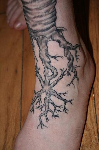 Tree Roots Tattoo Foot Tree Roots Tattoo Foot
