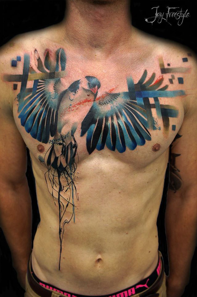Two Skulls And Bird Chest Tattoo Best Tattoo Ideas Gallery Two Skulls And Bird Chest Tattoo Best Tattoo Ideas Gallery