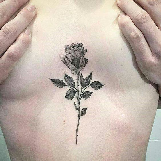 Under Breast Flower Tattoos Under Breast Flower Tattoos