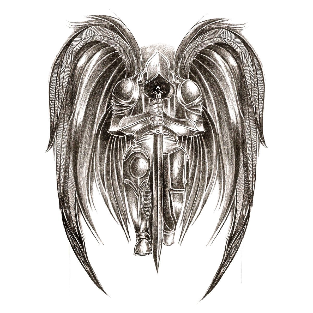 Warrior Angel Tattoo Drawings Warrior Angel Tattoo Drawings
