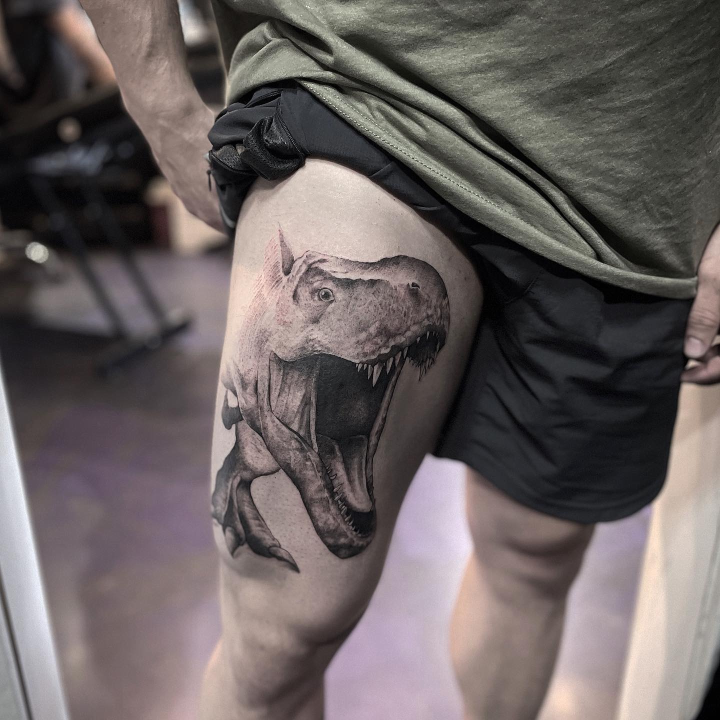 Wildlife Thigh Tattoos Wildlife Thigh Tattoos