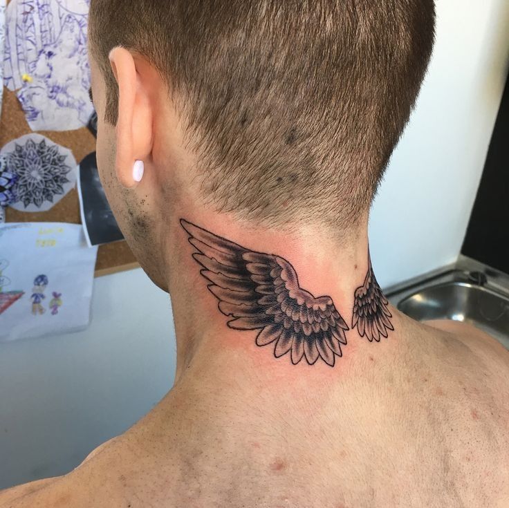 Wings Neck Tattoo Men Artofit Wings Neck Tattoo Men Artofit
